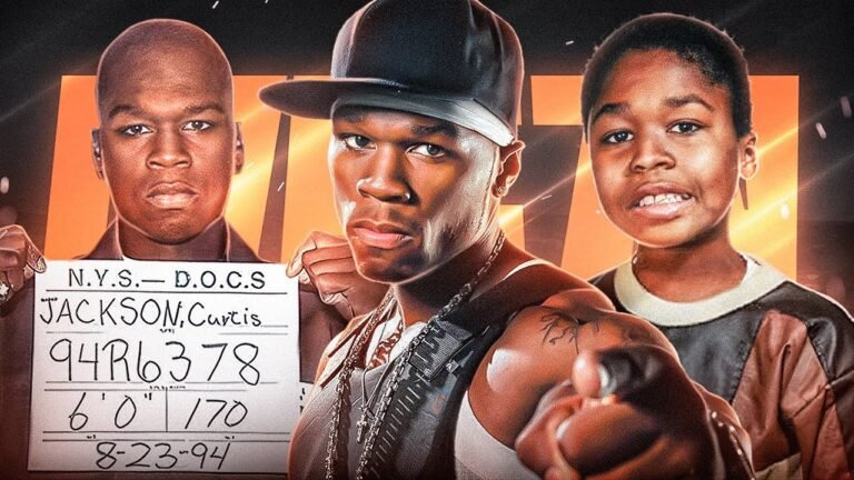 Tres etapas de 50 Cent: en la cima del rap, en su infancia y en su vida delictiva.